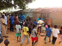 Samuel Abu Jinapor interacting with affected residents