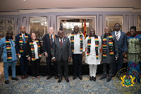 President Akufo-Addo and some of his appointees and their counterparts from the US in a photo