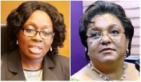 Mawuena Trebarh and Hannah Tetteh in enhanced photo