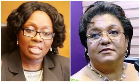 Mawuena Trebarh and Hannah Tetteh in enhanced photo