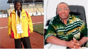 Former chairman of the Ghana Athletics Association George Lutterodt and Martha Bissah