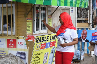 Samira Bawumia preaching NPP on the street