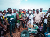 Emmanuel Okai Mintah donated set of Information System equipment and generator to Preda