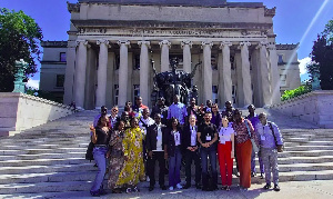 Students from the University of Ghana School of Law Columbia University in New York, USA