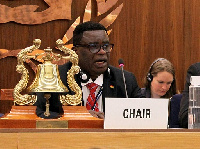 Dr. Kofi Mbiah, chairing the 104th Legal Committee Session of the IMO