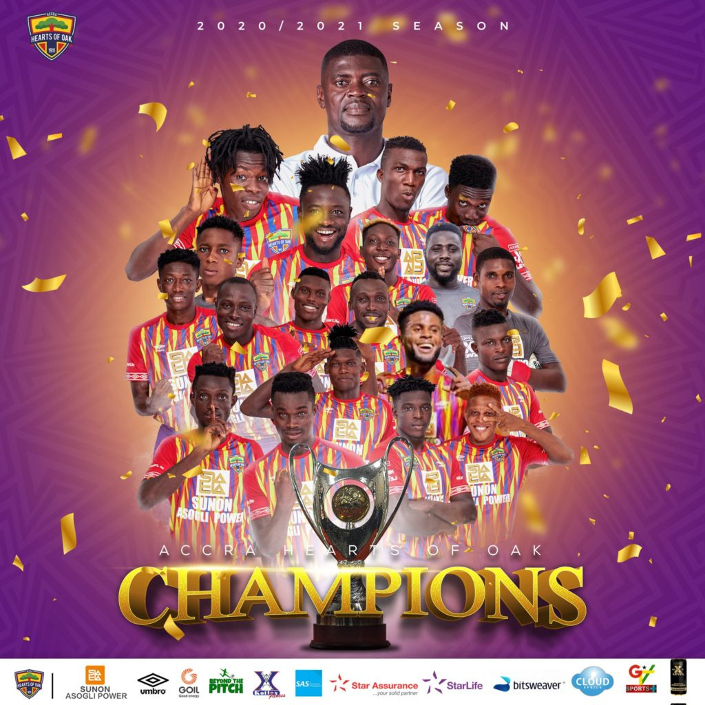 Hearts of Oak has won the Ghana Premier League