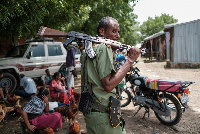 Mekonnen Nega, member of a peacekeeping unit of the Amhara militia in Dansha