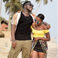 Fella Makafui with boyfriend, Medikal