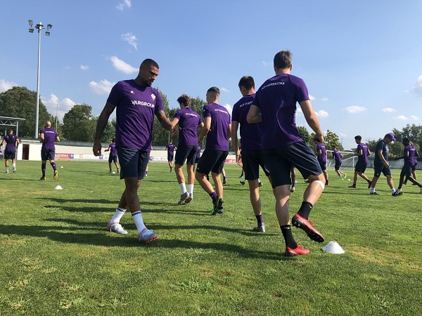 Kevin training with his new teammates