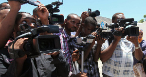 A section of journalist covering an event