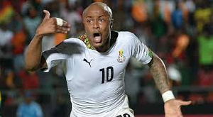 Andrew Ayew scored his 7th AFCON goal by converting a spot-kick in the game against Uganda