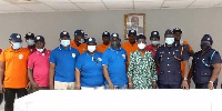 Stakeholders in a group photo after the courtesy call on the Ghana Shippers’ Authority