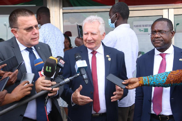 István Jakab with Dr Joseph Siaw Agyepong