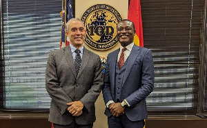 Special Prosecutor Kissi Agyebeng (right) and Jason Beachy, an FBI acting assistant director