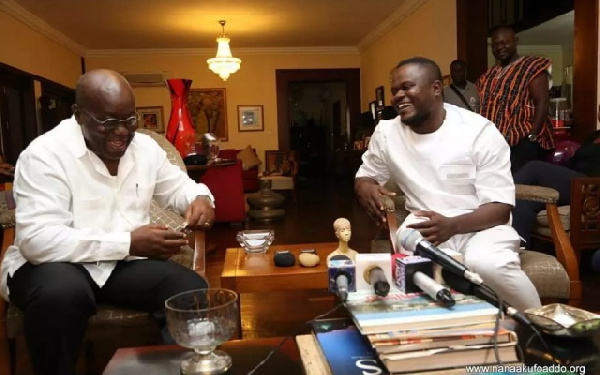 Cwesi Oteng with president Akufo-Addo