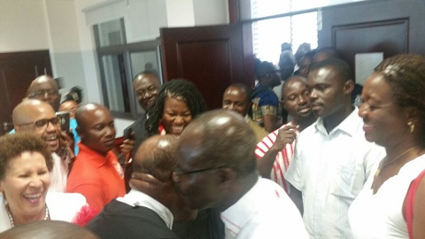 Dr Papa Kwesi Nduom with Lawyer Ayikoo Otoo