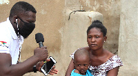 GhanaWeb Upper East Correspondent, Castro Senyalah speaking to mother of the little boy