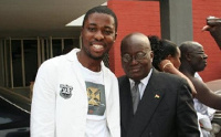 An old image of singer A Plus and Nana Addo Dankwa Akufo-Addo