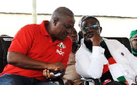 President John Dramani Mahama with the Late Former President, John Evans Atta Mills