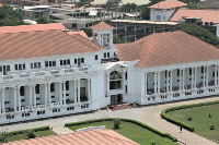 Aerial shot of the Supreme Court premises in Accra