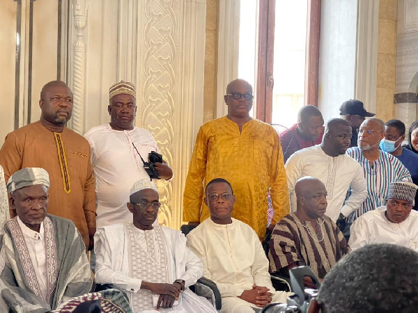 Kojo Bonsu (in gold coloured overall) with some new NDC national executives