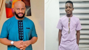 Nollywood actor, Yul Edochie and son