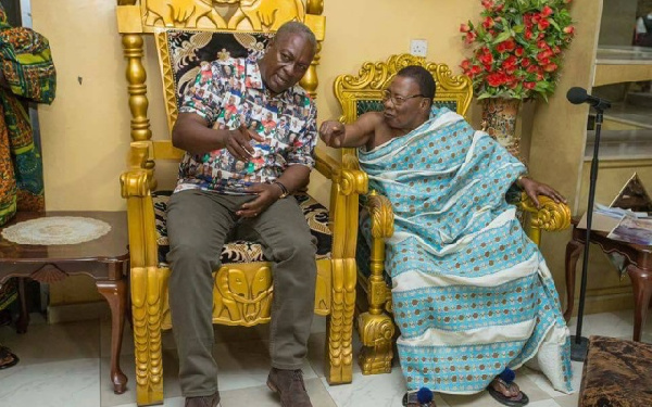 President Mahama and Offinsohene Nana Wiafe Akenten