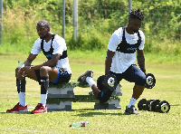 Aziz Tetteh having pre-season training