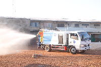 The disinfection exercise at the Bolga Municipality