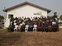 Hassan Tampuli in a group photo with officers of the Ghana Armed Forces at the event