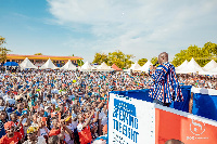 Dr Bawumia speaking in the Upper East Region