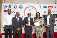 Delegates from Yara Ghana with the award