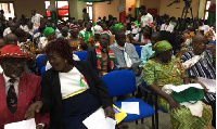 CPP supporters listen to education policy of party at manifesto launch.