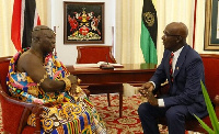 Otumfuo Osei Tutu II and Keith Rowley