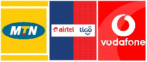 Logos of the major telcos in Ghana