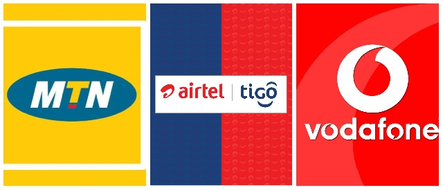 Logos of the major telcos in Ghana