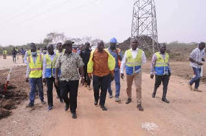 Roads Minister Inspects School Junction Road Construction