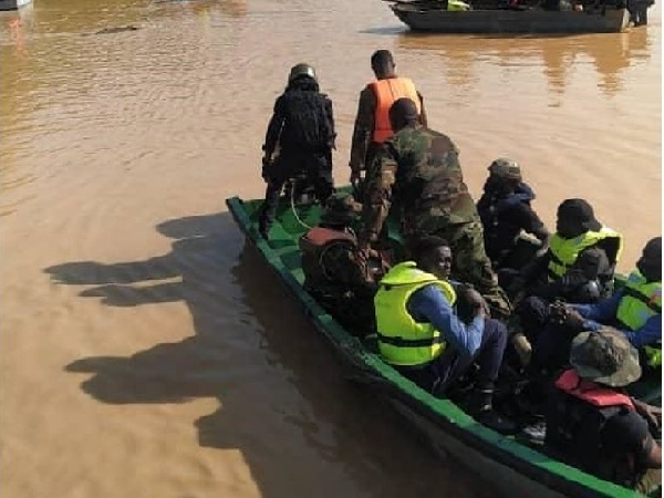 Soldiers on Pra river