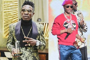 Dancehall artiste, Shatta Wale and Wizkid