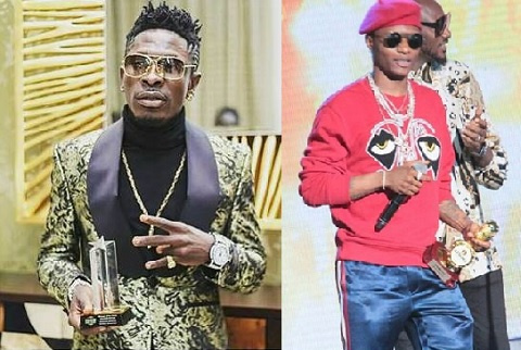 Dancehall artiste, Shatta Wale and Wizkid