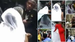 The shocked bride was beyond control