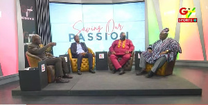 Screengrab of the host (left) with three ex-GFA presidents