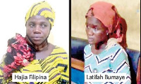 Suspects Sherina Mohammed, aka Hajia Filipina and Latifah Bumaye