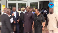 Mahama Ayariga with some leading members of the NDC