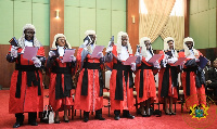 Some Supreme court judges taking oath of office