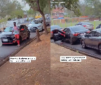 Hearts of Oak players drove in their cars to training