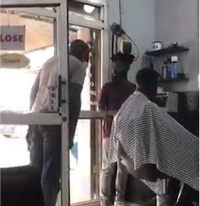 The man insulting the barber