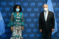 Shirley Ayorkor Botchwey and Antonio Guterres