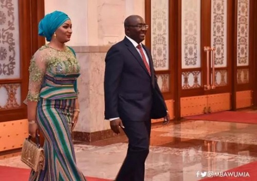 Samira Bawumia, who accompanied her husband to the talks attracted attention with her outfit