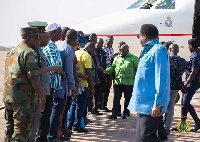 President Akufo-Addo being welcomed by the people of Dagbon